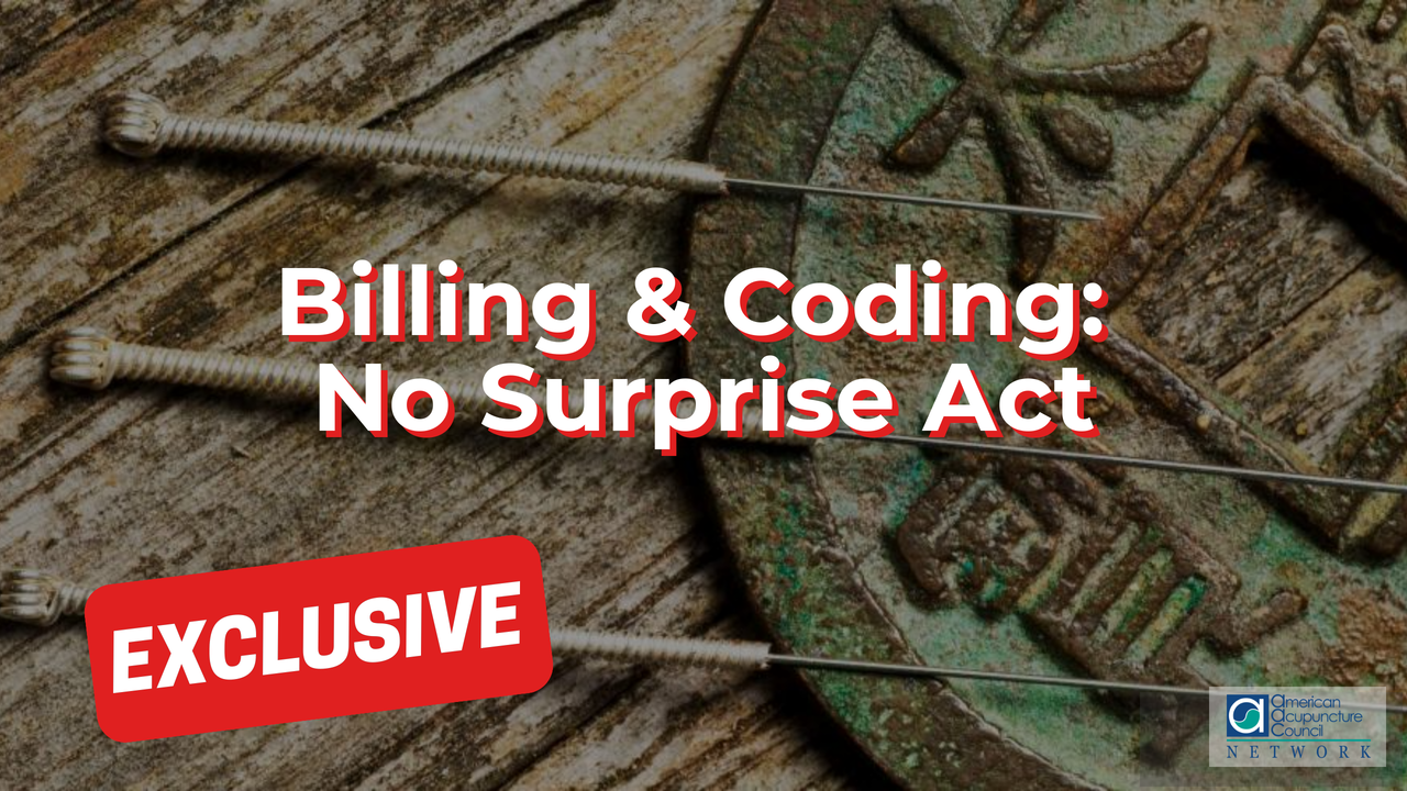 Billling & Coding No Surprise Act AAC Info Network